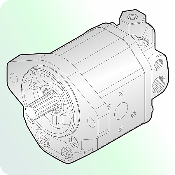 Load sensing hydraulic gear motor