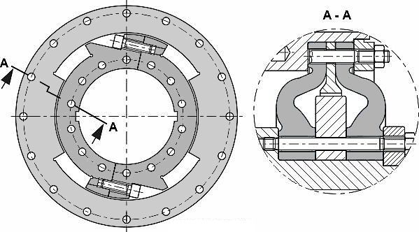 ELPEX fail safe coupling sectional drawing.