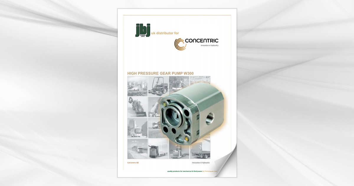 Concentric W300 series high pressure hydraulic gear pumps available
