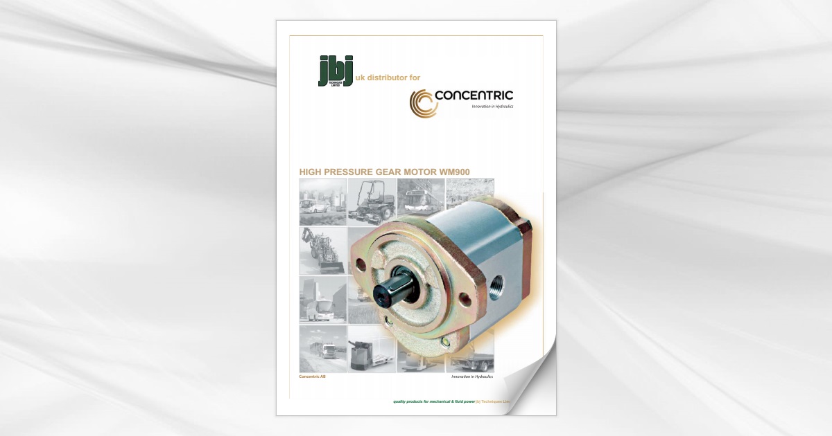 Concentric WM900 series high pressure hydraulic gear pumps available