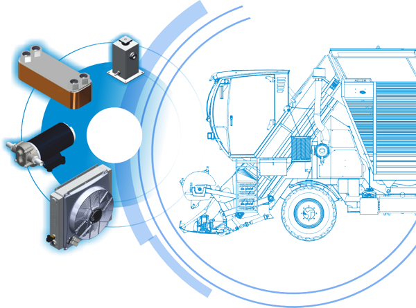 Components of hybrid vehicle cooling system.
