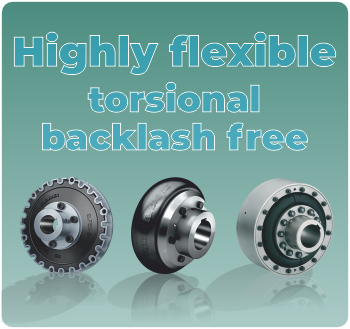 Highly flexible torsional backlash free couplings for mechanical power transmission.