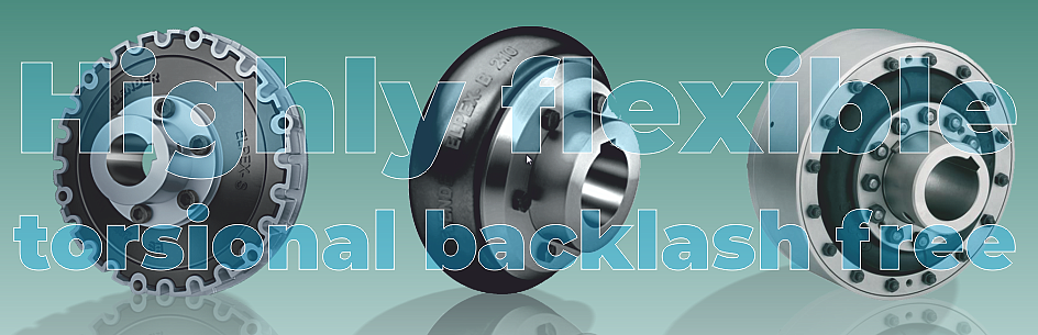Highly flexible torsional backlash free couplings for mechanical power transmission.