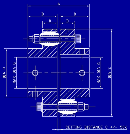 JXL anti-static, flameproof couplings dimensions