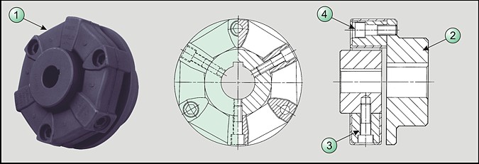 LF type torsional coupling for mechanical power transmission