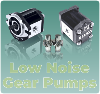 Low noise, high efficiency gear pumps.