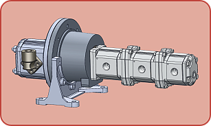 hydraulic motor triple pump set image