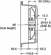 Pump mounting for Perkins® 104-22 - Shown with LK 100