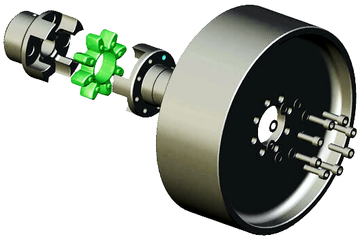 Drum brake mounted spider coupling image
