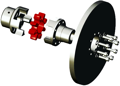 Brake disc mounted spider coupling image