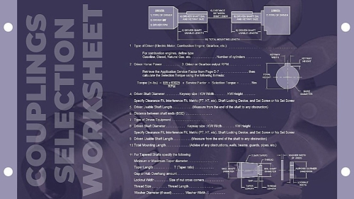 coupling selection worksheet image