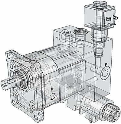 Fan drive for external gear motors